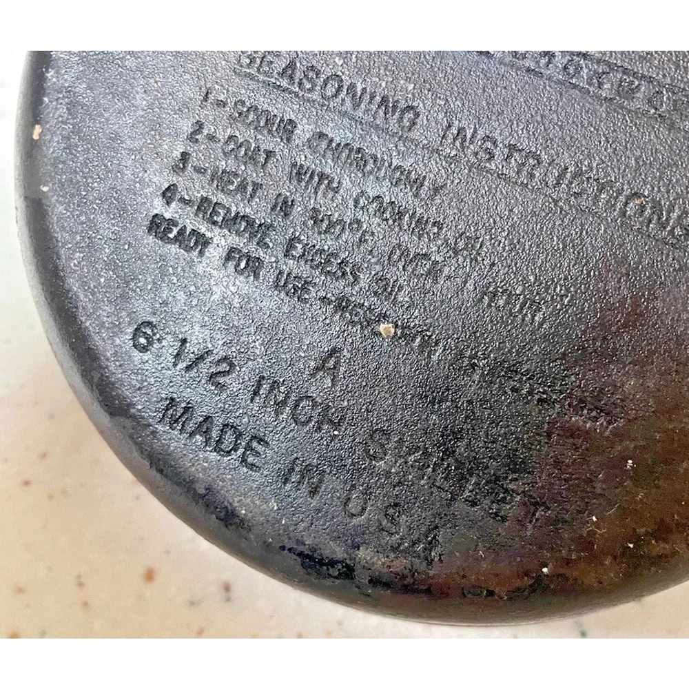 Wagner's 1891 Originals 6 1/2 Inch Black Cast Iron Skillet Made In USA Vintage